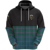 Carmichael Ancient Clan Half Of Tartan Zipper Hoodie